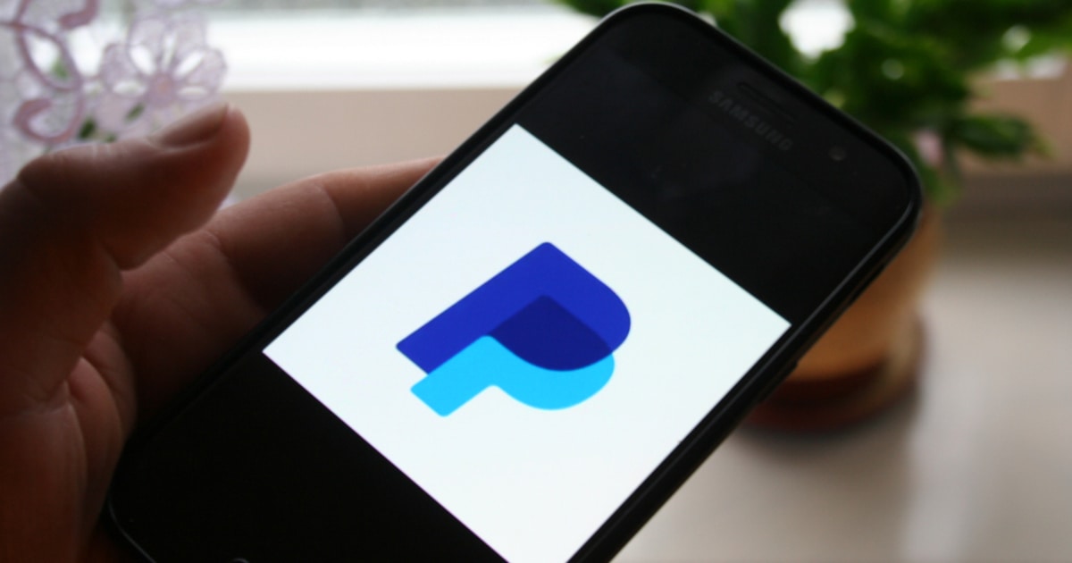 PayPal logo on smartphone
