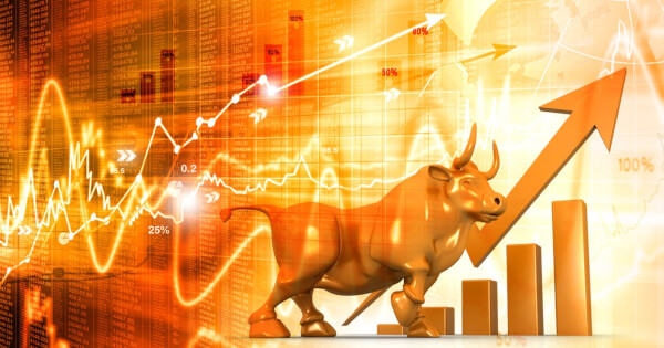 market bull on stock market chart analysis