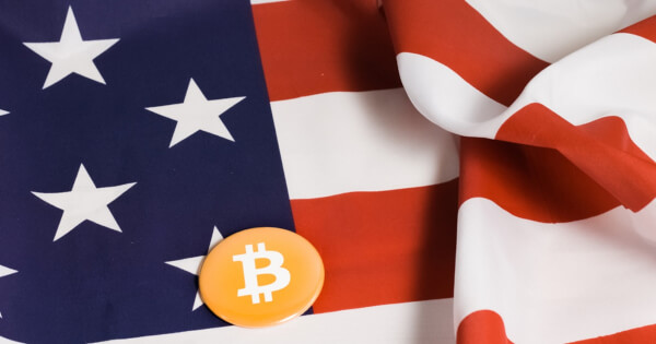 Bitcoin on the US flag